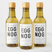 Homemade Boozy Eggnog Bottle Label Wijn Etiket (Flessen)
