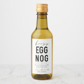 Homemade Boozy Eggnog Bottle Label Wijn Etiket (Voorkant)