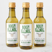 Homemade Boozy Eggnog Bottle Label Wijn Etiket (Flessen)