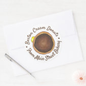 Homemade Boston Cream Donut Doughnut Bakery Ronde Sticker (Envelop)