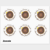 Homemade Boston Cream Donut Doughnut Bakery Ronde Sticker (Vel)
