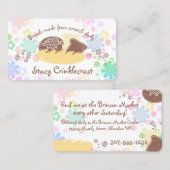 Homemade brood bakkerij schattige bloemen visitekaartje (Voorkant / Achterkant)