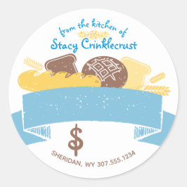 Homemade brood brood bakkerij ronde sticker