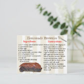 Homemade Brownies Recept Briefkaart (Staand voorkant)