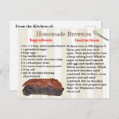 Homemade Brownies Recept Briefkaart (Voorkant / Achterkant)