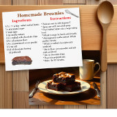 Homemade Brownies Recipe Postcard Briefkaart