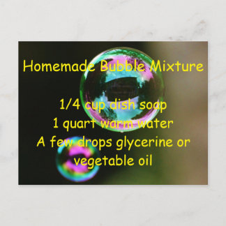 Homemade Bubble Mixture Briefkaart Uitnodiging