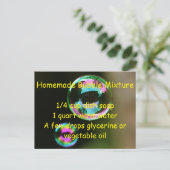 Homemade Bubble Mixture Briefkaart Uitnodiging (Staand voorkant)