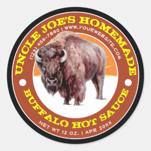 Homemade Buffalo Hot Sauce Label Sjabloon
