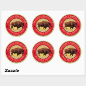 Homemade Buffalo Jerky Sjabloon Ronde Sticker (Vel)