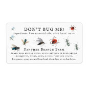 Homemade Bug Spray | Monogramlabel Etiket (Voorkant)