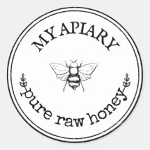 Homemade Bumblebee Farmhouse Round Labels