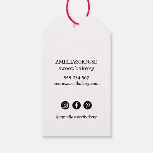 Homemade business logo op maat van eenvoudige prij cadeaulabel (Achterkant)