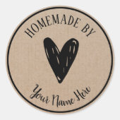 Homemade by ronde sticker (Voorkant)