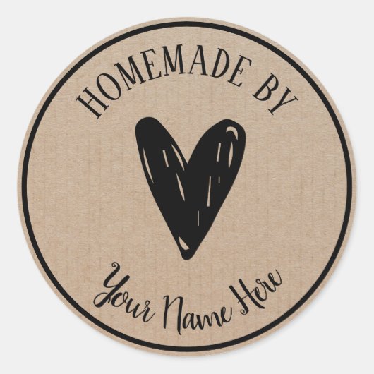 Homemade by ronde sticker (Voorkant)