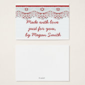 Homemade Cadeauruimte labels retro-look Visitekaartje (Voorkant /achterkant)