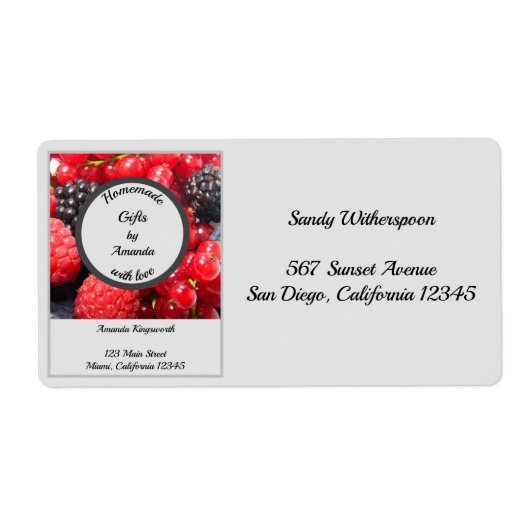 Homemade cadeaus met aanpasbare liefdesverpakkinge etiket (Voorkant)