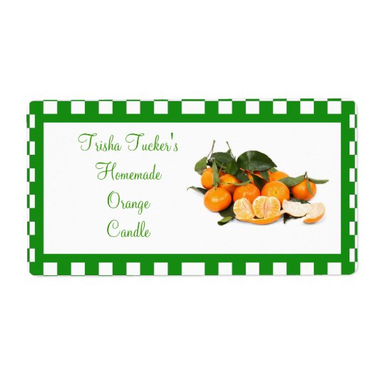 Homemade Candle Label (Voorkant)