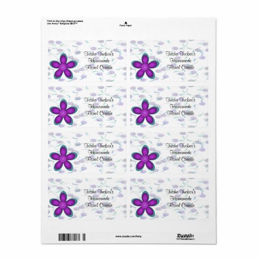 Homemade Candle Label (Full Sheet)