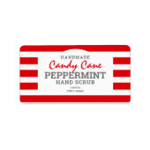 Homemade Candy Cane Peppermint Hand Sugar Scrub Etiket (Voorkant)