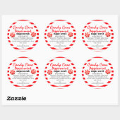Homemade Candy Cane Peppermint Sugar Scrub DIY Ronde Sticker (Vel)