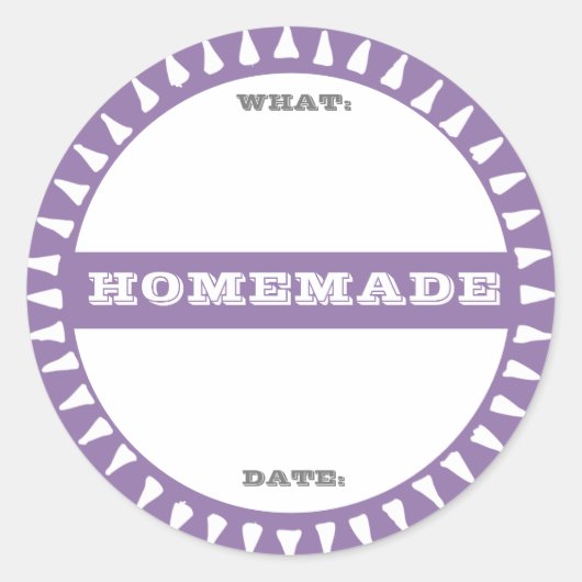 homemade canning jar schrijft over pastel schattig ronde sticker (Voorkant)