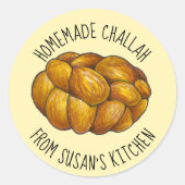 Homemade Challah gepersonaliseerd door Kitchen Ronde Sticker (Voorkant)