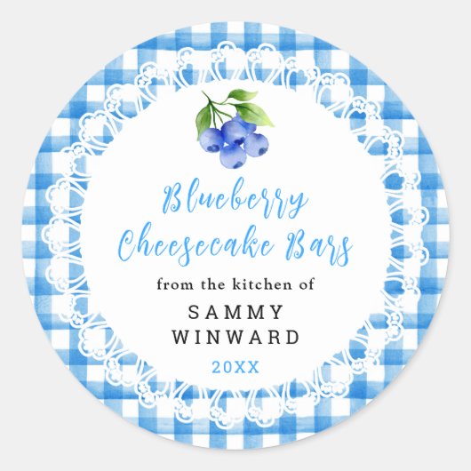 Homemade Cheesecake Bars Label (Voorkant)