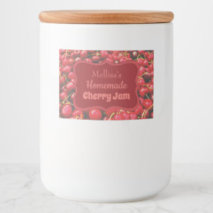 Homemade Cherry Jam Custom Voedselcontainer Etiket