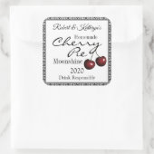 Homemade Cherry Pie Moonshine Persoonlijk Vierkante Sticker (Tas)