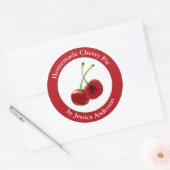 Homemade Cherry Pie Red Ronde Sticker (Envelop)