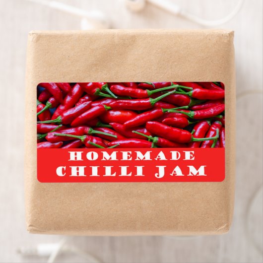 Homemade chilli jam label (Insitu)