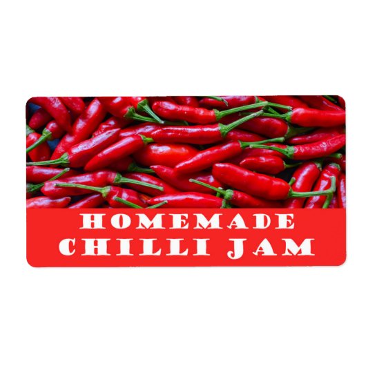 Homemade chilli jam label (Voorkant)