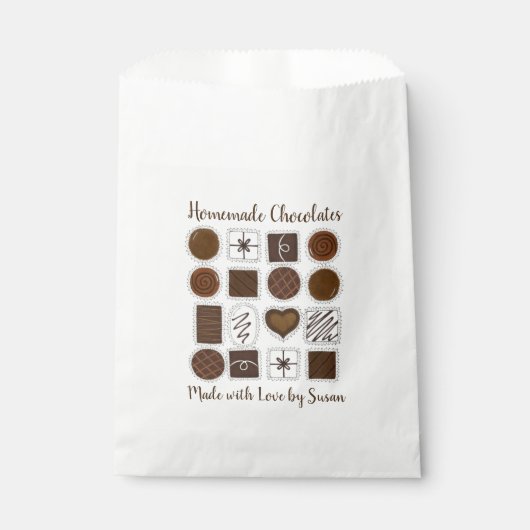 Homemade Chocolade Chocolatier Bon Snoep Bedankzakje (Voorkant)
