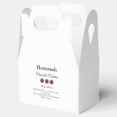 Homemade chocolade koekjes gemaakt met liefde voeg bedankdoosjes (Geopend)