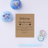 Homemade chocolade koekjes gemaakt met liefde voeg flyer (Enkel)