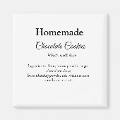 Homemade chocolade koekjes gemaakt met liefde voeg magneet (Voorkant)