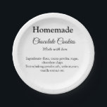 Homemade chocolade koekjes gemaakt met liefde voeg papieren bordje<br><div class="desc">Ontwerp</div>