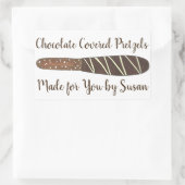Homemade Chocolate, bekleed met taarstaafjes gemaa Rechthoekige Sticker (Tas)