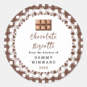 Homemade Chocolate Biscotti Label (Voorkant)