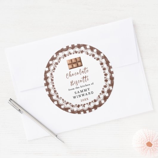 Homemade Chocolate Biscotti Label (Envelop)