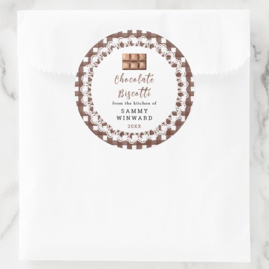 Homemade Chocolate Biscotti Label (Tas)
