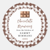 Homemade Chocolate Brownies Label (Voorkant)