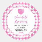 Homemade Chocolate Brownies Label (Voorkant)
