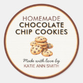 Homemade Chocolate Chip Cookie Label Stickers (Voorkant)