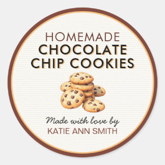 Homemade Chocolate Chip Cookie Label Stickers