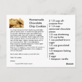 Homemade Chocolate Chip Cookies Briefkaart (Achterkant)