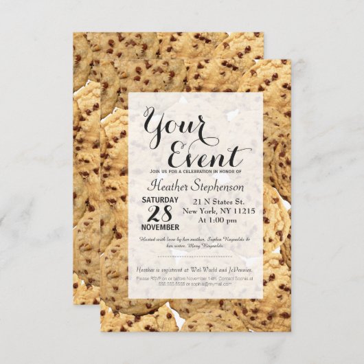 Homemade Chocolate Chip Cookies Kaart (Voorkant / Achterkant)