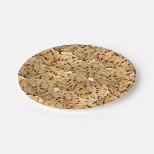 Homemade Chocolate Chip Cookies Papieren Bordje (Gekanteld)