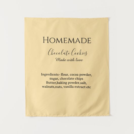 Homemade chocolate cookies made with love add text wandkleed (Voorkant)